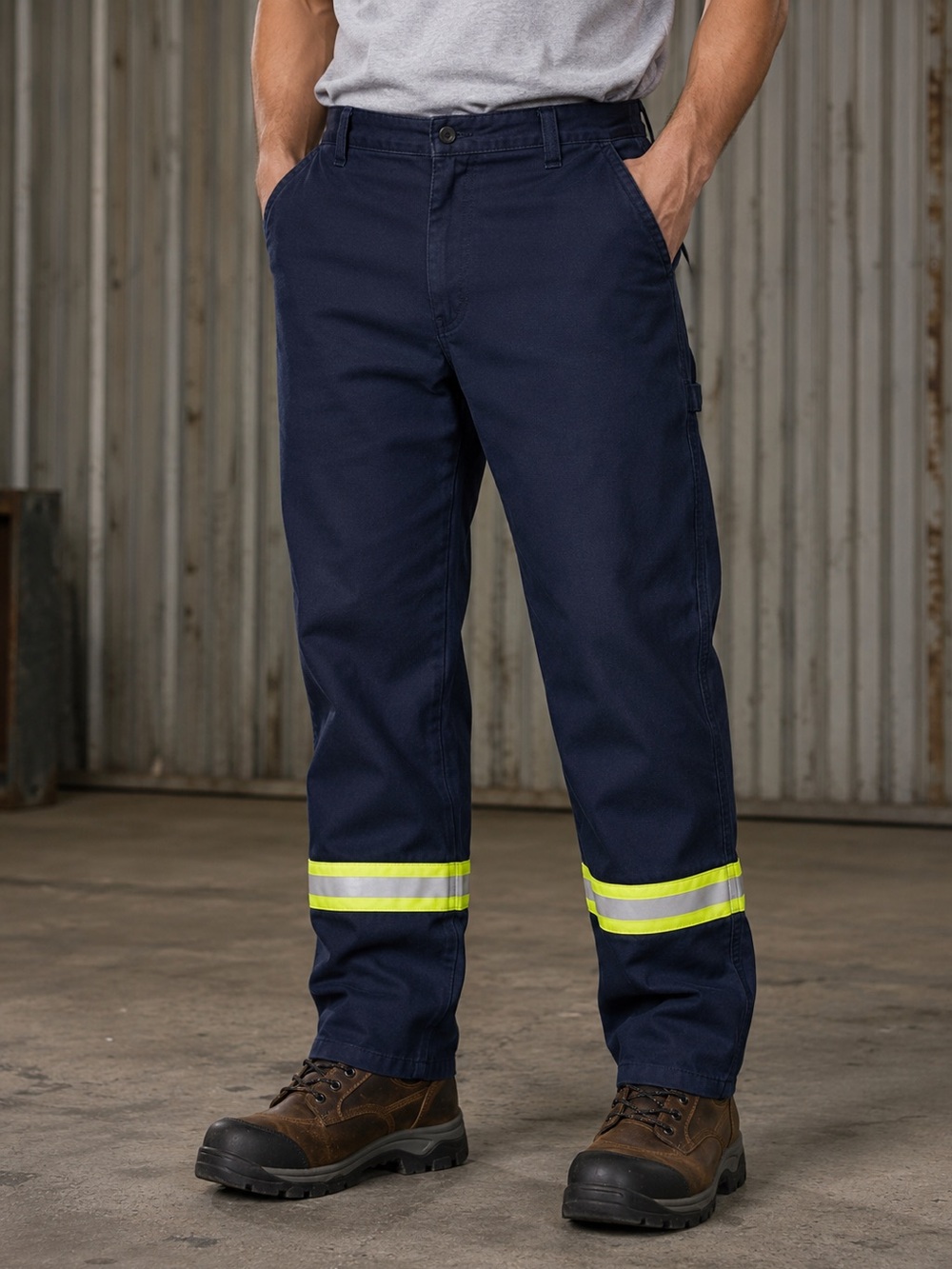 Carhartt FR Hi-Vis Reflective Work Pants Flame Resistant Utility Pants Navy 44x3